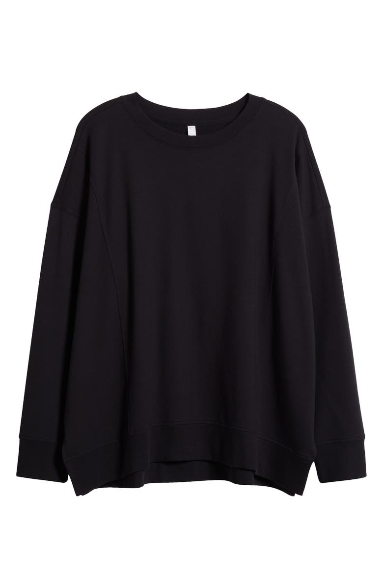 Zella Luxe French Terry Sweatshirt, Alternate, color,