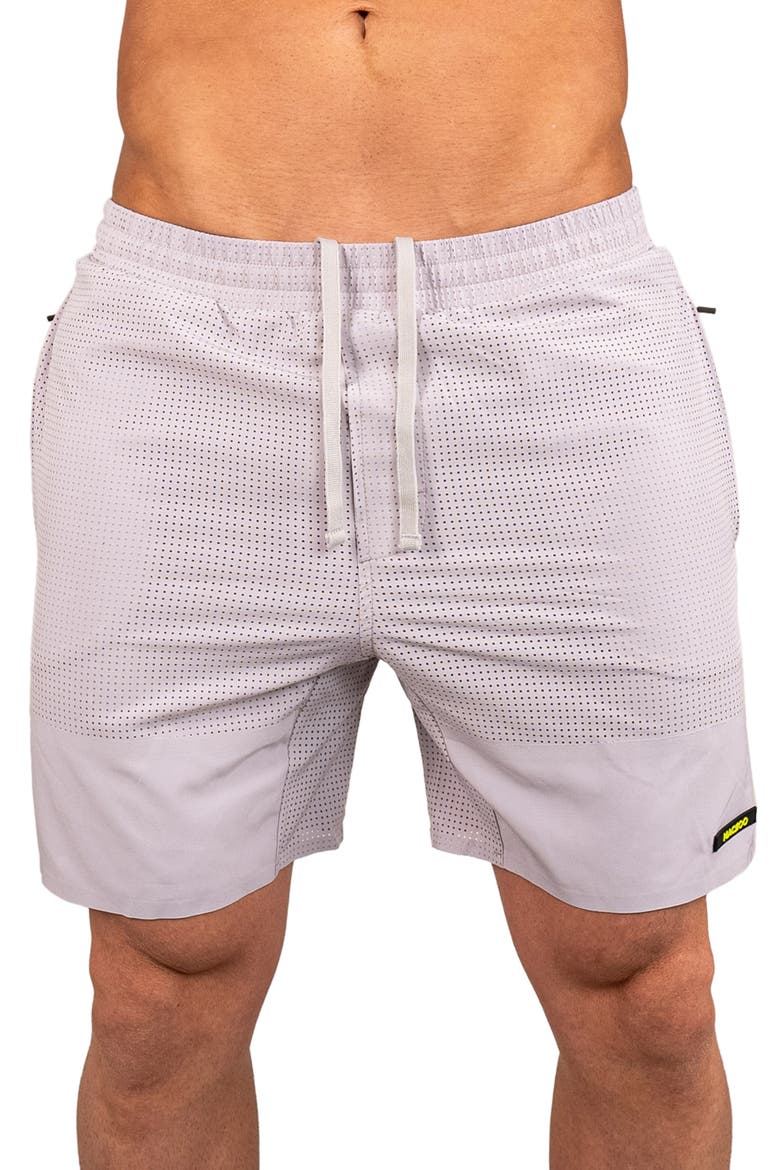 Perforated Training Shorts, Main, color, GREY