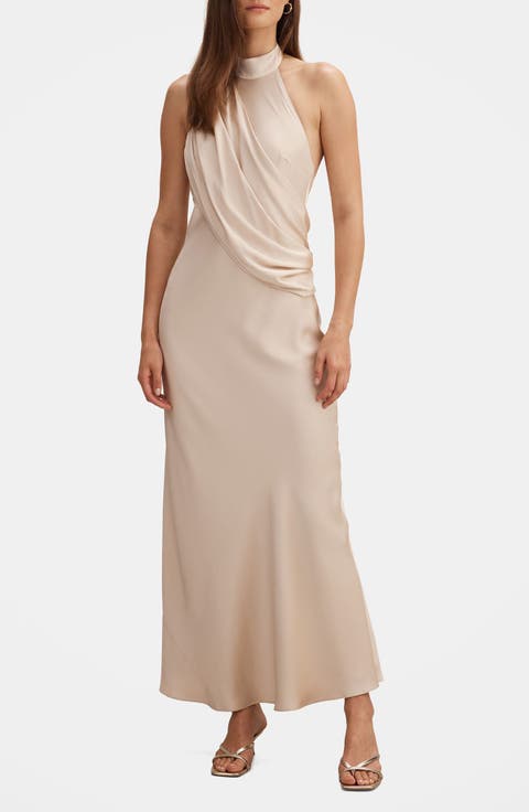 Diane Drape Halter Gown
