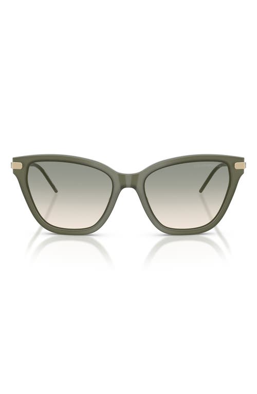 Emporio Armani 54mm Gradient Cat Eye Sunglasses In Green