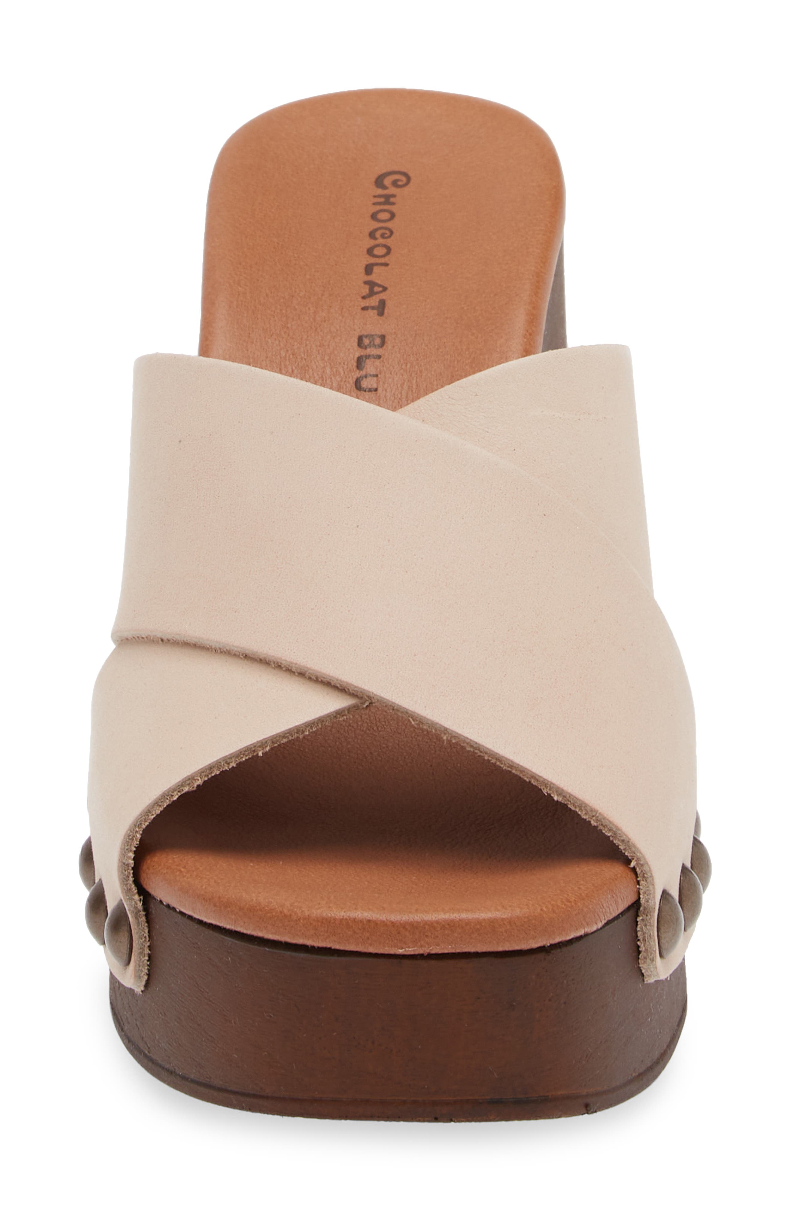 Chocolat Blu Hedy Platform Slide Sandal, Alternate, color, Beige Leather