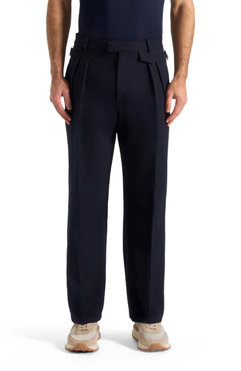 Pierre Relaxed Fit Pleated Tailored Trousers