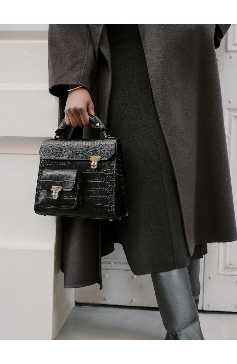 VIE LORIE Vanna Top Handle Bag, Alternate, color, Onyx