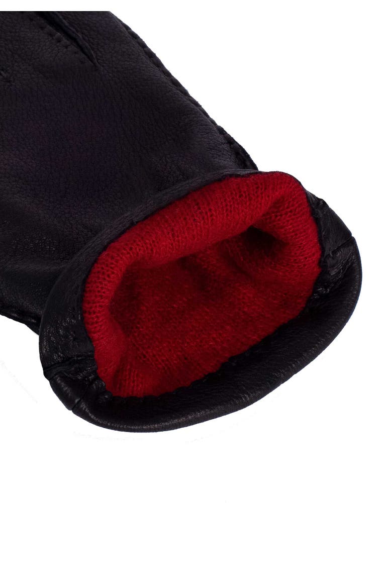 Premium Deer Skin Touchscreen Gloves with Wool Lining, Alternate, color, black