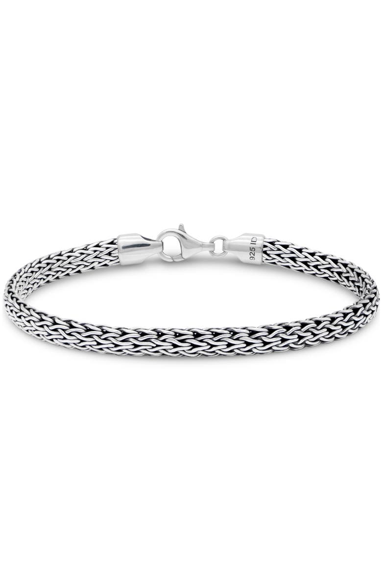 DEVATA Dragon Bone Oval Chain Bracelet in Sterling Silver, 5mm, Main, color, Silver