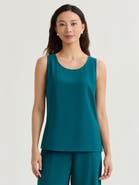 Misook Classic Crepe de Chine Tank Top