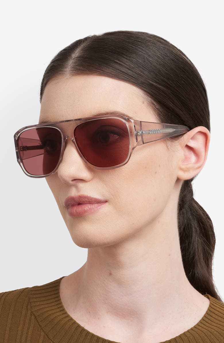 Isabel Marant 60mm Navigator Sunglasses, Alternate, color, Nude/ Burgundy
