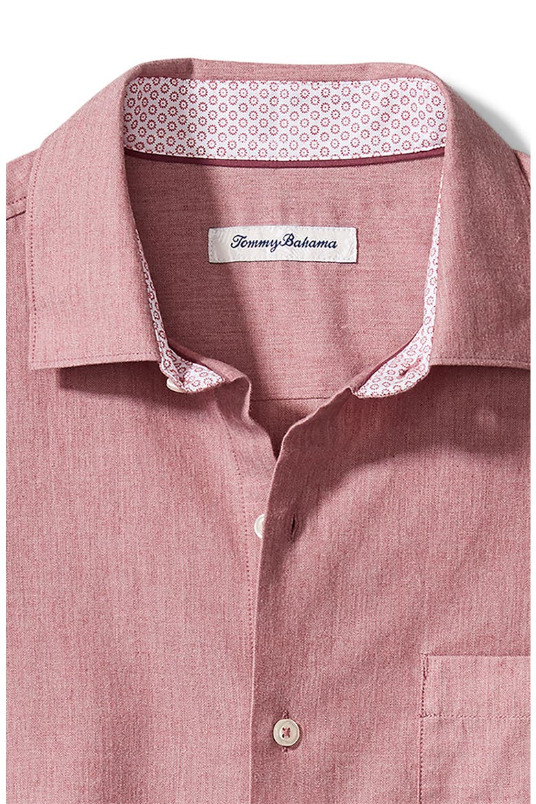 Heather Bay Herringbone Button-Up Shirt, Alternate, color, BAKED APPLE