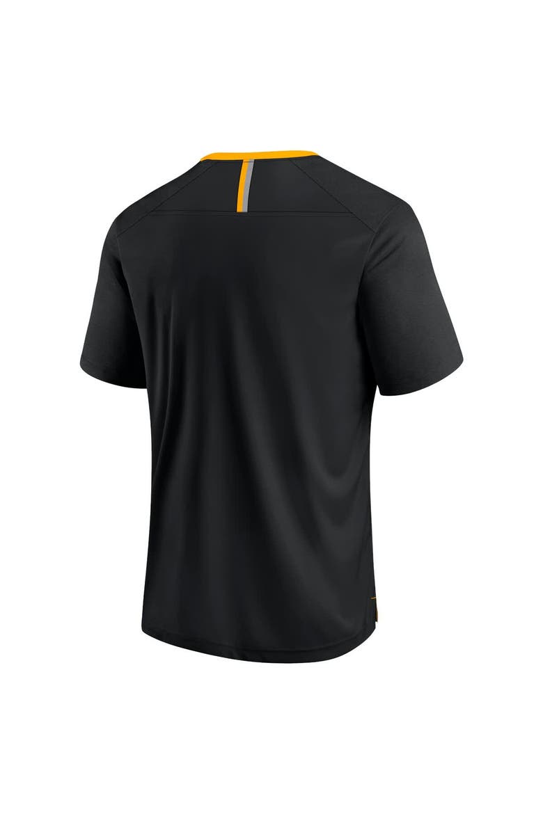 Men's Fanatics Black Pittsburgh Steelers Defender Fade Slant T-Shirt, Alternate, color, Black