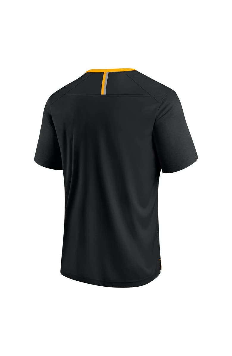 FANATICS Men's Fanatics Black Pittsburgh Steelers Defender Fade Slant T-Shirt, Alternate, color, Black