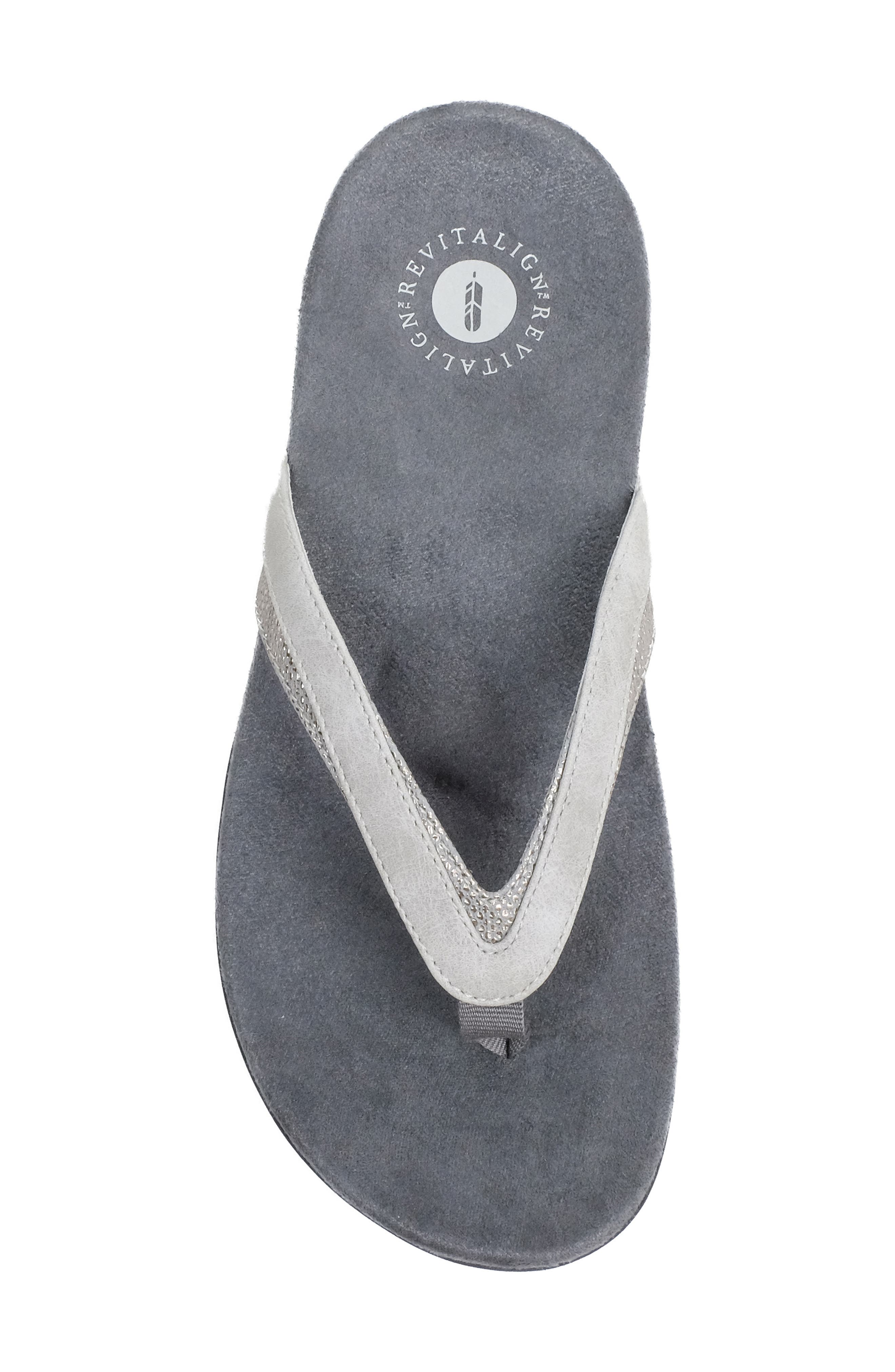 Heron Orthotic Flip Flop, Alternate, color, SILVER