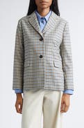 Max Mara Nadia Check Wool & Cotton Jacket