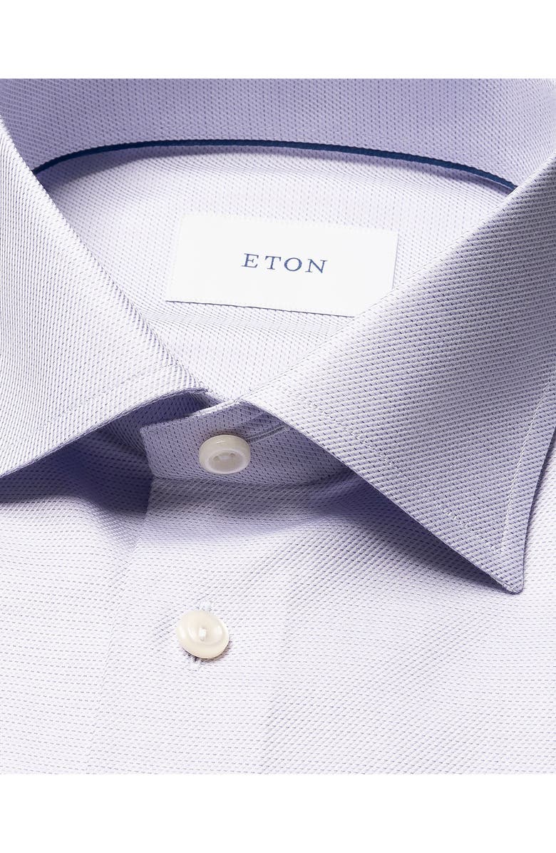 Eton Slim Fit Twill Dress Shirt, Alternate, color, Light Purple