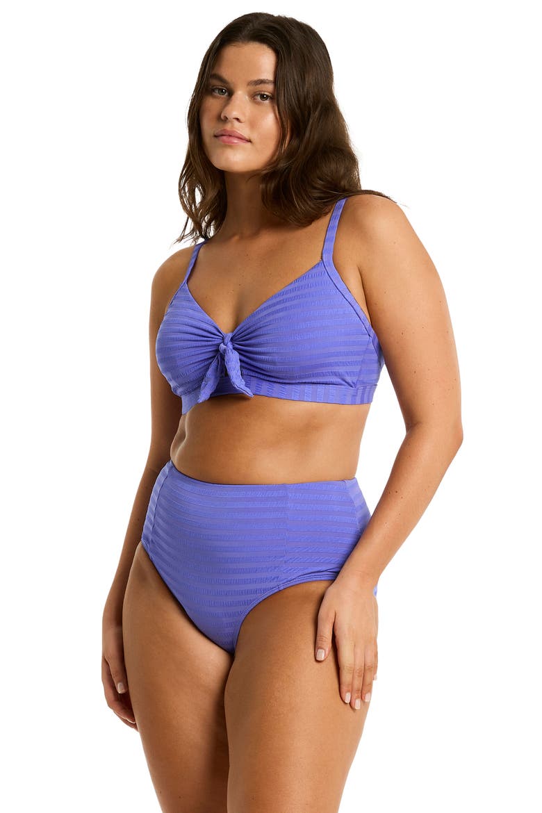 Capri Tie Front DD- & E-Cup Bikini Top, Alternate, color, IRIS