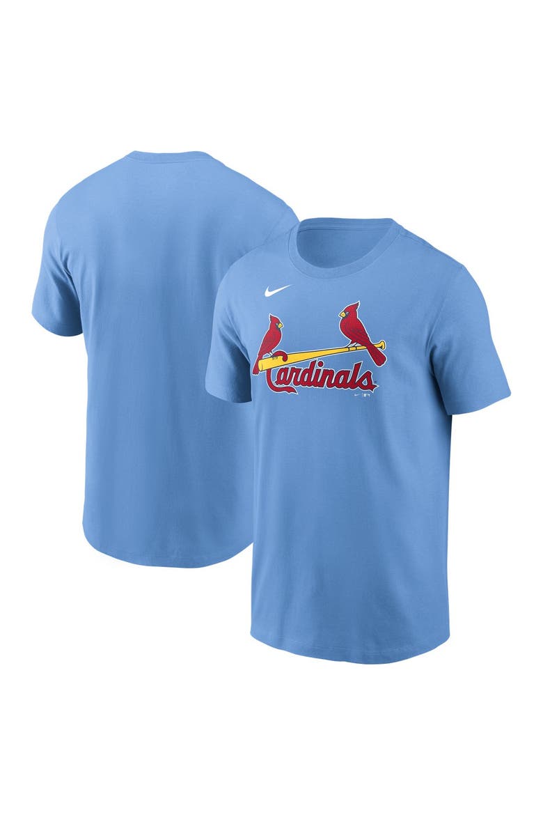 Men's Nike Light Blue St. Louis Cardinals Fuse Wordmark T-Shirt, Main, color, Light Blue