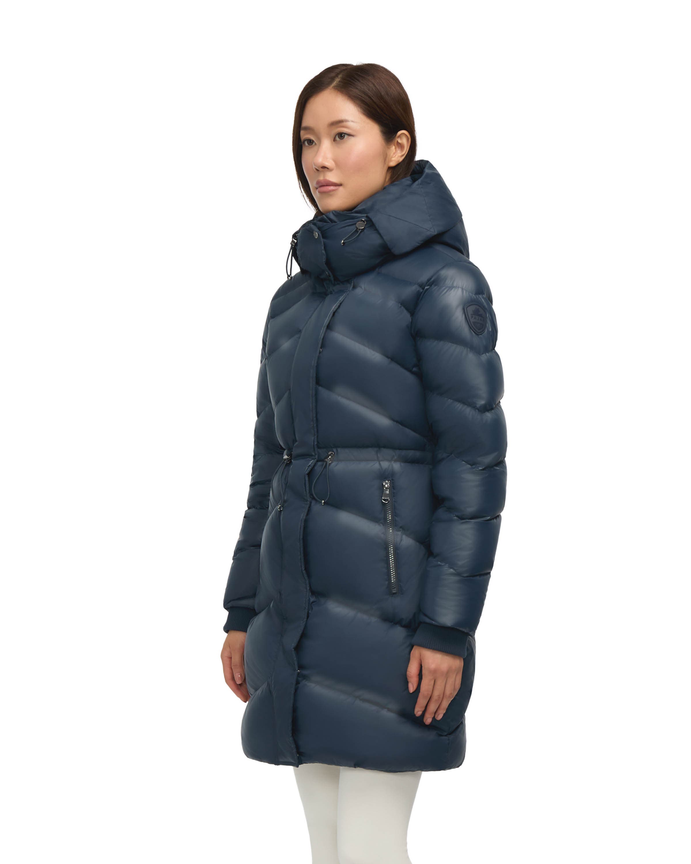 Saturn Mid-Length Quilted Puffer with Removable Hood - image 4