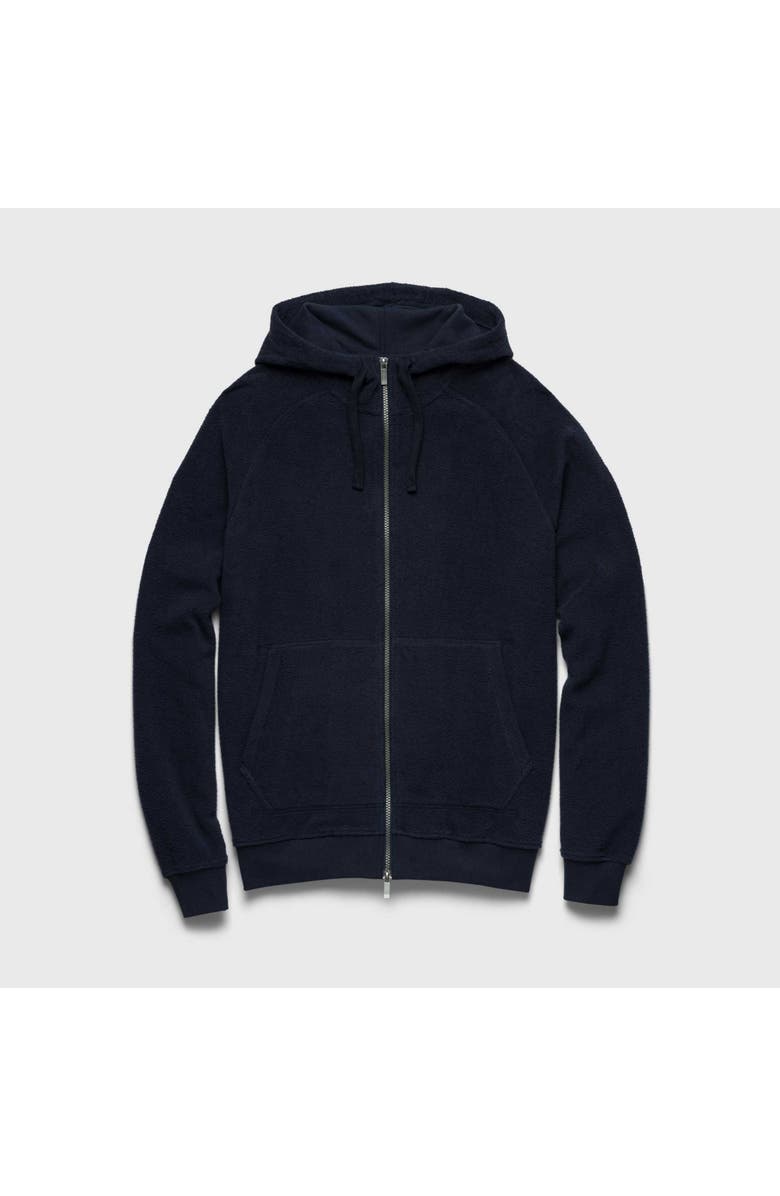 Surfside Supply Co. Danny Full-Zip Fuzzy Fleece Hoodie, Main, color, Navy Blazer