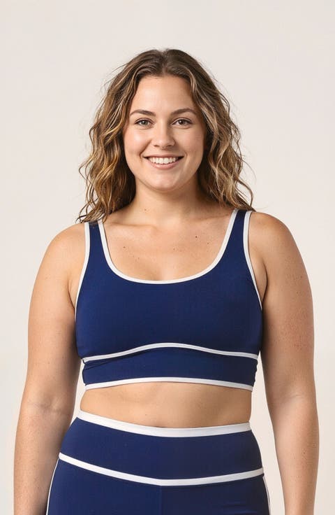 Plus Size Long Line SwimBra Two-Toned Collection
