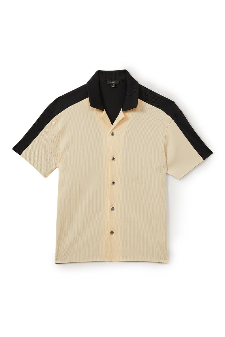 Castro Rib Camp Shirt, Alternate, color, OFF WHITE/ NAVY
