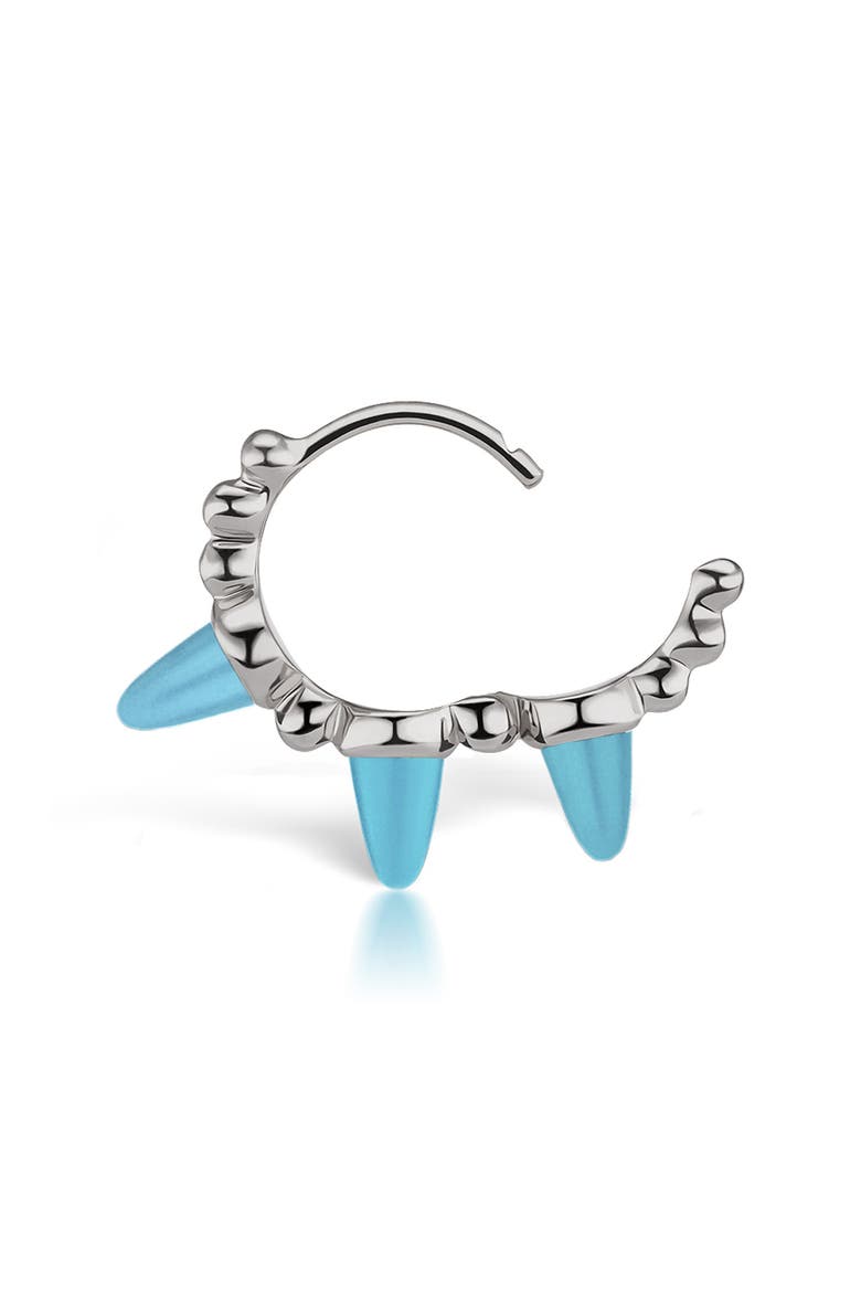 Mariah Tash 8mm Triple Short Spike Clicker, Alternate, color, WHITE GOLD