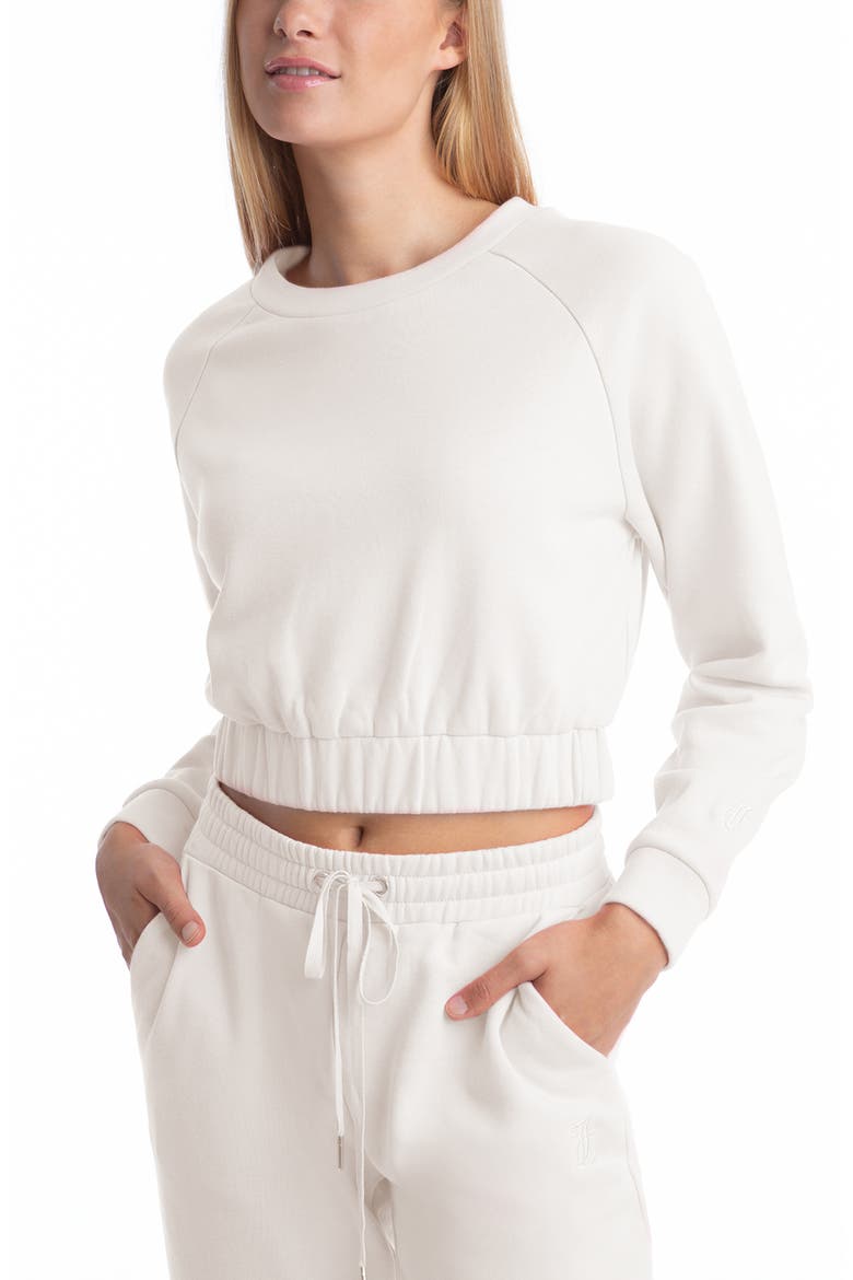 Crop Sweatshirt, Main, color, CREAM SODA