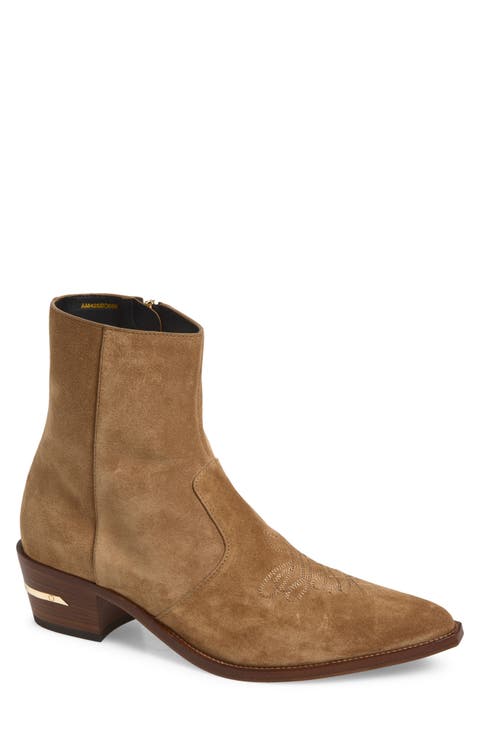Ryder Pointed Toe Suede Western Boot