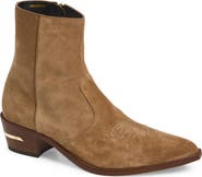 AMIRI Ryder Pointed Toe Suede Western Boot