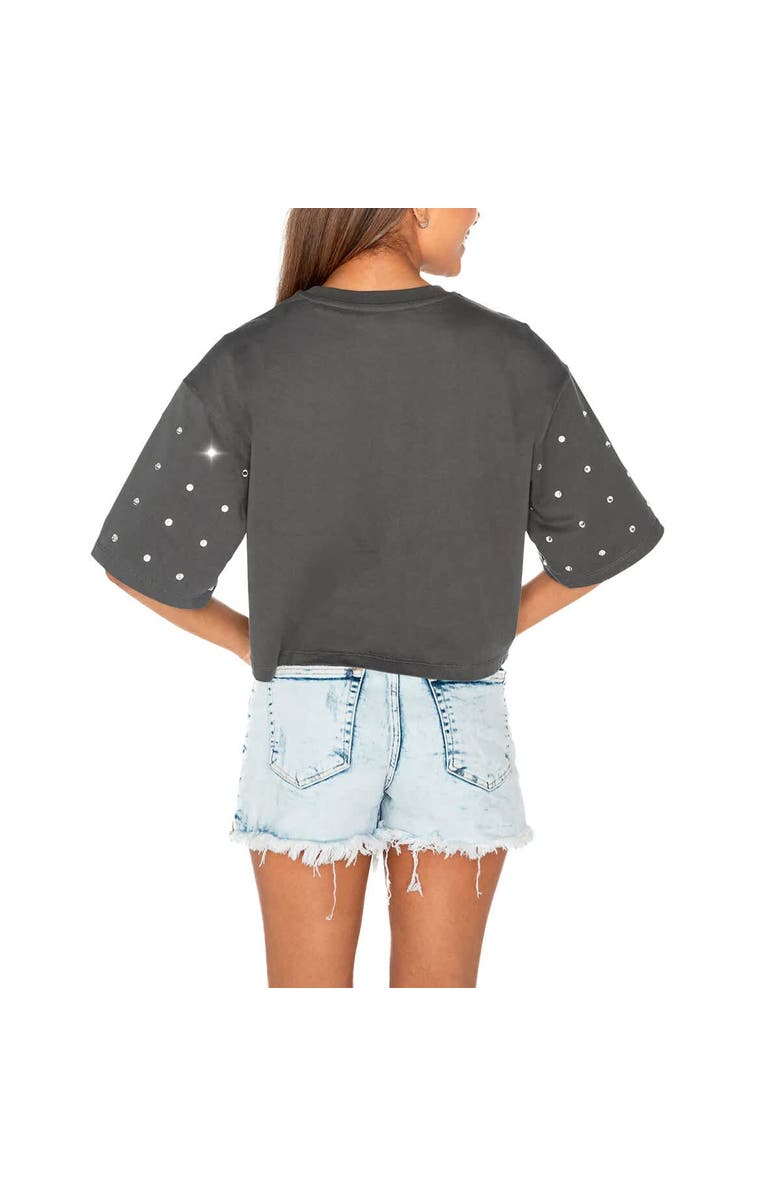 GAMEDAY COUTURE Women's Gameday Couture Gray Florida Gators Go Time Rhinestone Crop T-Shirt, Alternate, color, Gray