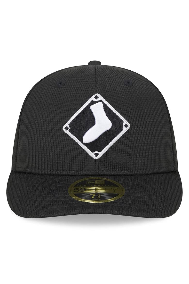 Men's New Era  Black Chicago White Sox 2024 Batting Practice Low Profile 59FIFTY Fitted Hat, Alternate, color, Black