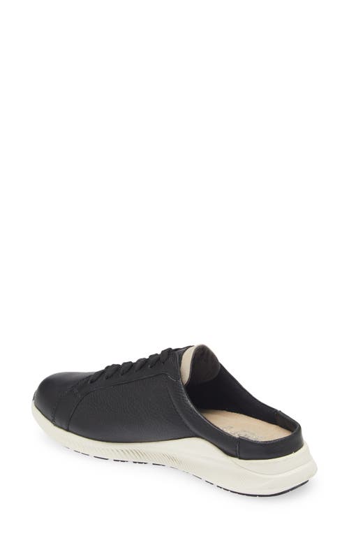 Naot Radon Sneaker Mule In Black/soft Ivory Leather