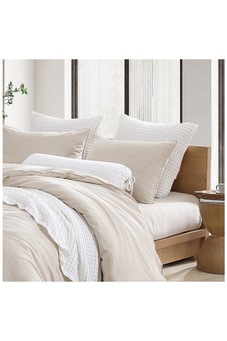 Waffle Euro Sham, Alternate, color, WHITE