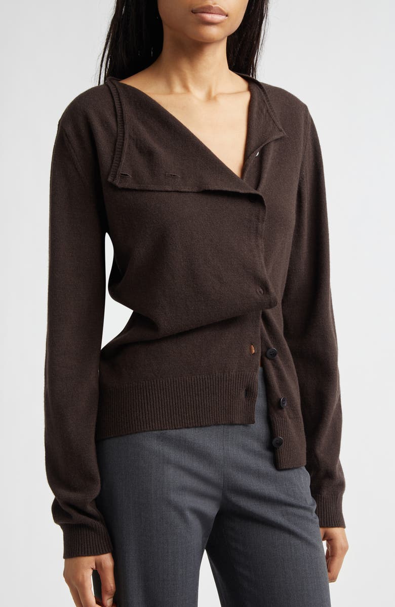 Paloma Wool Donalti Extrafine Merino Wool Cardigan, Alternate, color, Taupe