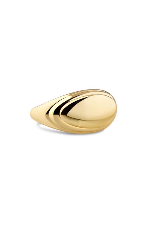 Devata Contour Line Dome Ring In Gold