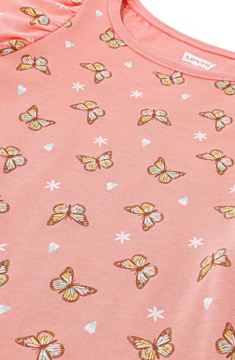 Levi's Kids' Western T-Shirt & Skirtall Set, Alternate, color, Candlelight Peach