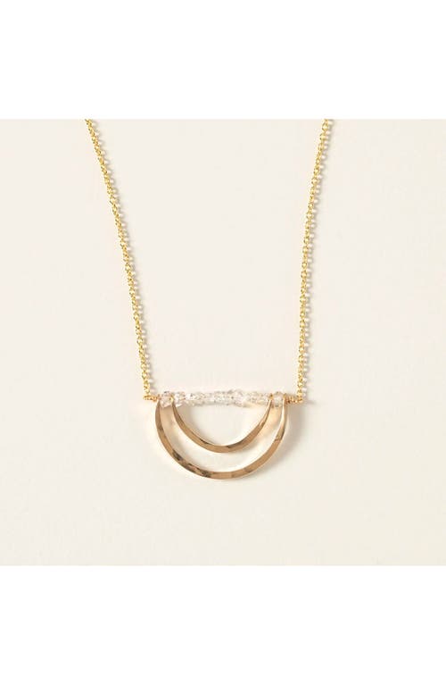 Britta Ambauen Herkimer Diamond Arc Necklace In Gold