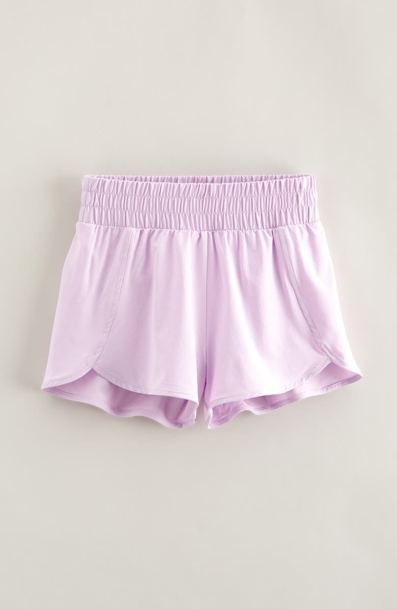 Zella Girl Kids' On Your Mark Shorts, Main, color, Purple Sugar