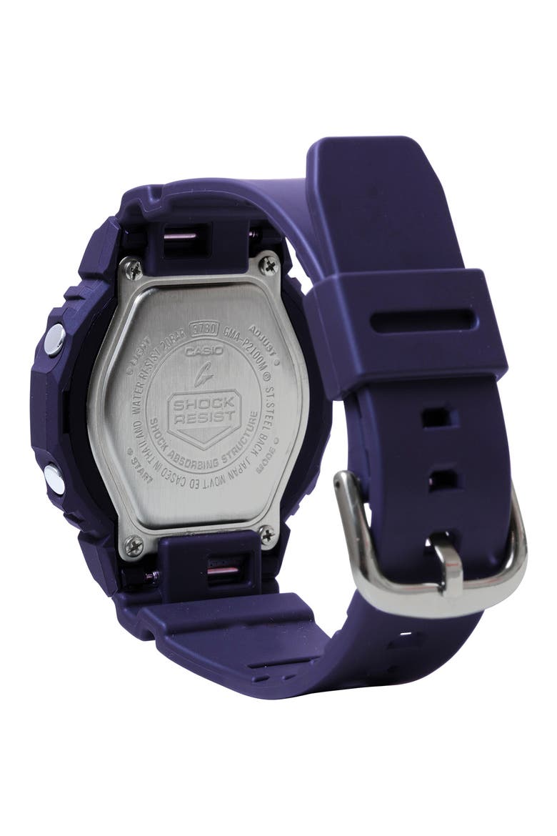 GMAP2100 Analog-Digital Resin Strap Watch, 46mm x 40.2mm, Alternate, color, NAVY