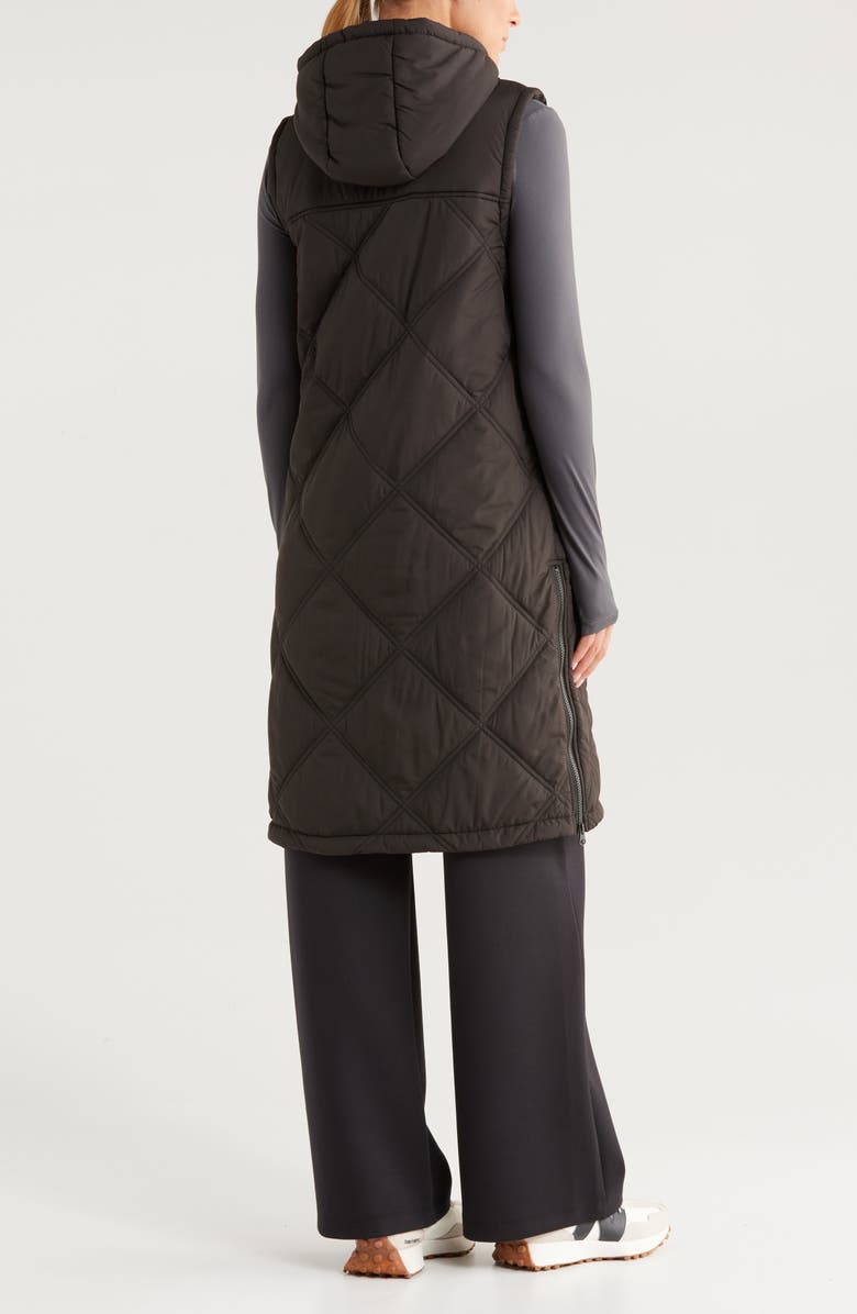 Long Hooded Puffer Vest