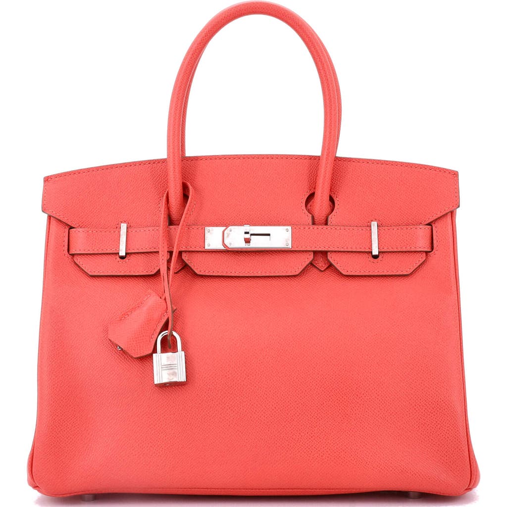 Pre-owned Hermes Hermes Birkin Handbag Pink Epsom With Palladium Hardware 30
