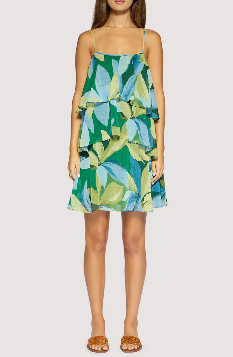 Lost + Wander <p>Neroli Wave Tiered Sleeveless Dress</p>, Main, color, Green-Multi