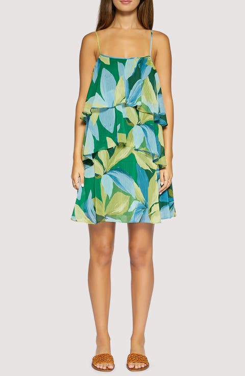 <p>Neroli Wave Tiered Sleeveless Dress</p>
