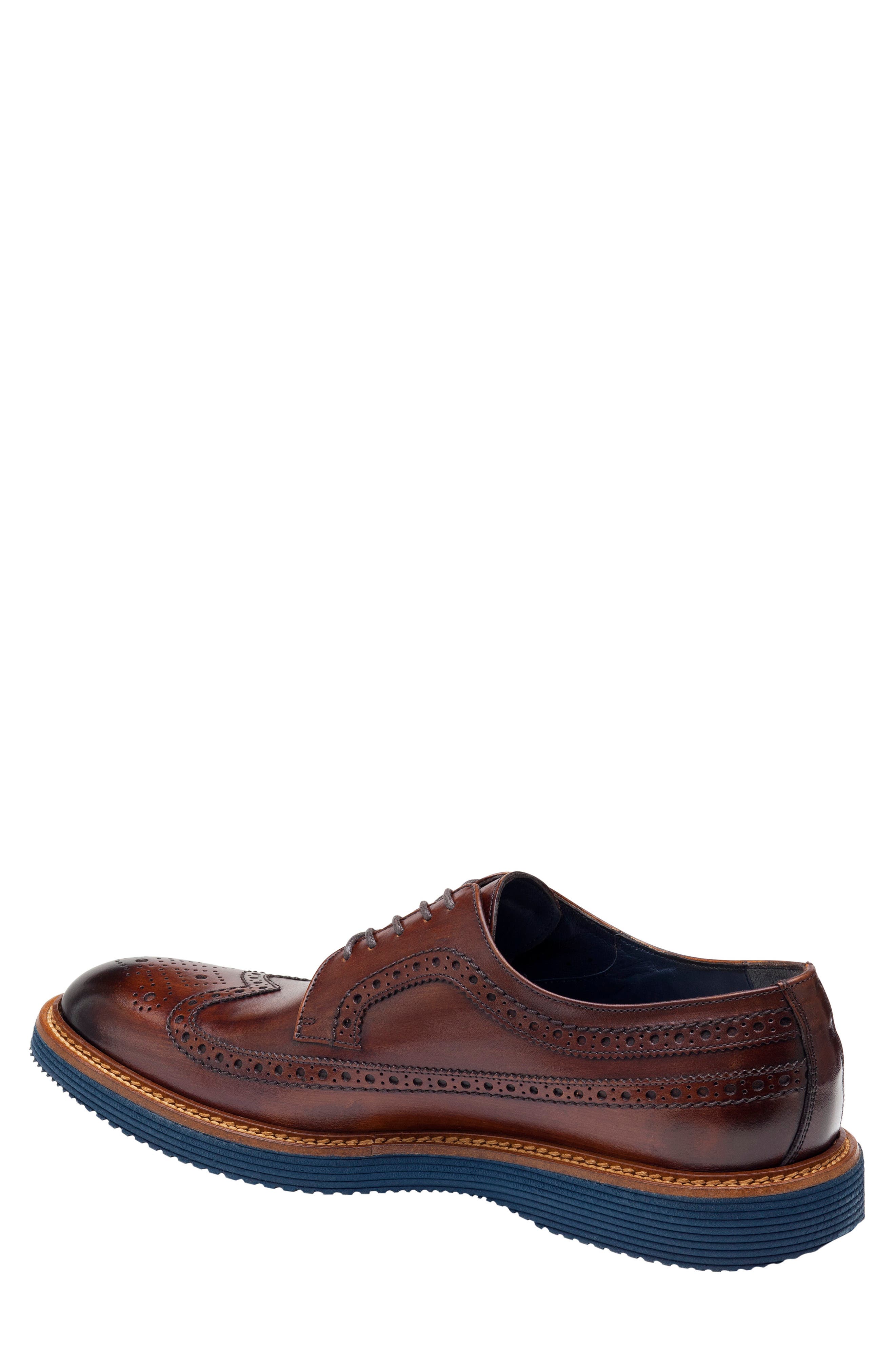 Johnston & Murphy Jameson Wingtip Derby, Alternate, color, BROWN