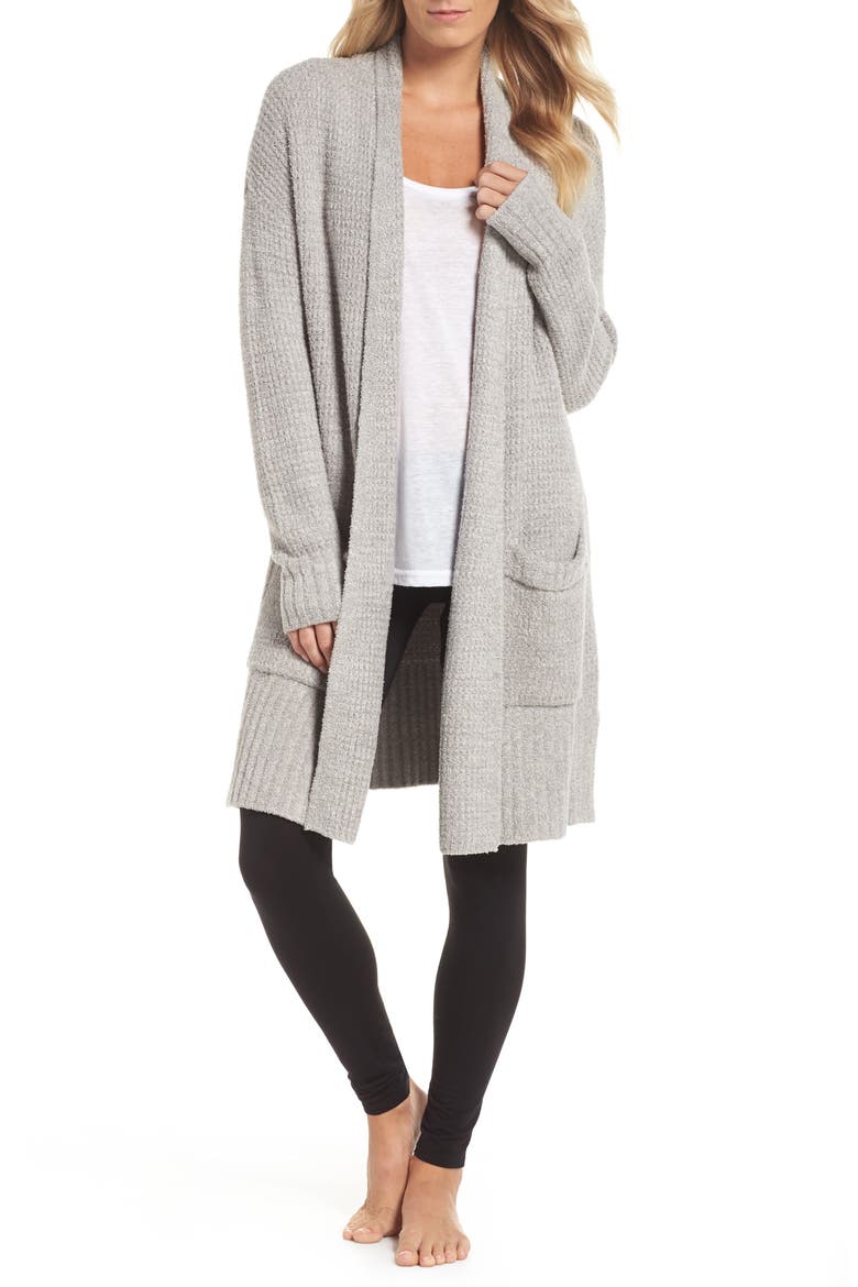 CozyChic® Lite Long Weekend Cardigan, Main, color, PEWTER/ SILVER