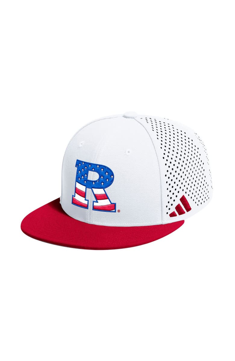 adidas Men's adidas  White Rutgers Scarlet Knights On-Field Fitted Baseball Hat, Alternate, color, 