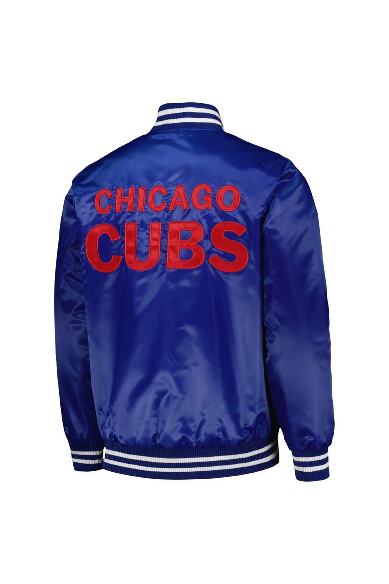 Men's Starter Royal Chicago Cubs Patch Full-Snap Jacket, Alternate, color, Royal