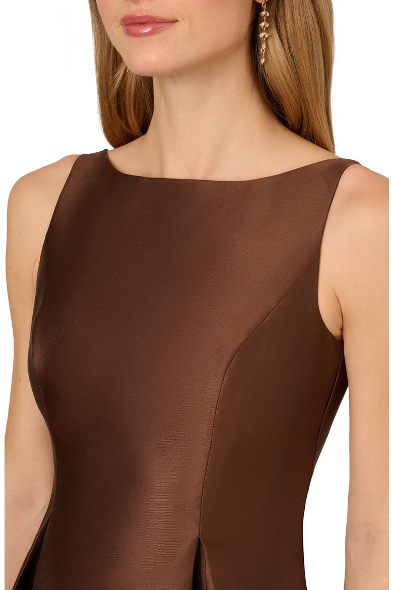 SLVLSS TEA LENGTH DRESS, Alternate, color, ESPRESSO