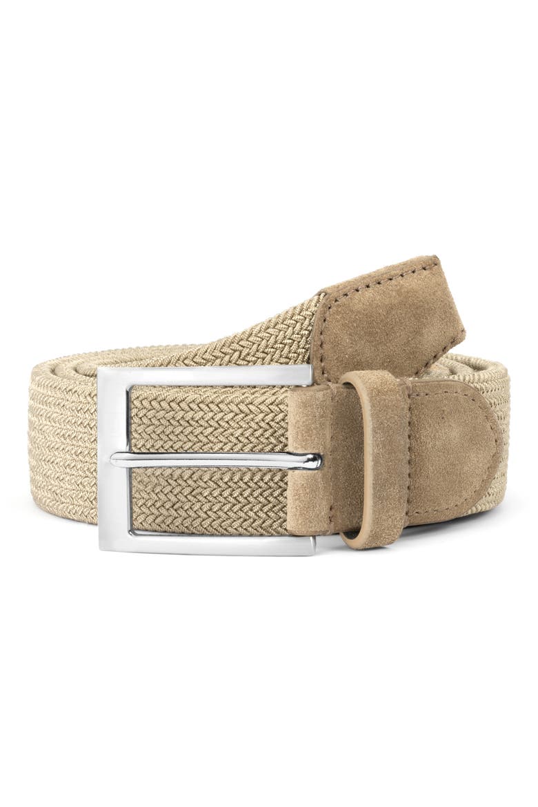 Woven Elastic Belt, Main, color, SABBIA