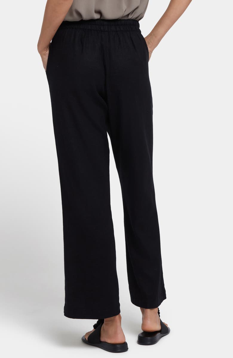 NYDJ Relaxed Drawstring Linen Blend Pants, Alternate, color, Black
