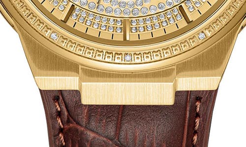 Jbw Men's Orion Diamond Watch In 18k Gold/burgundy