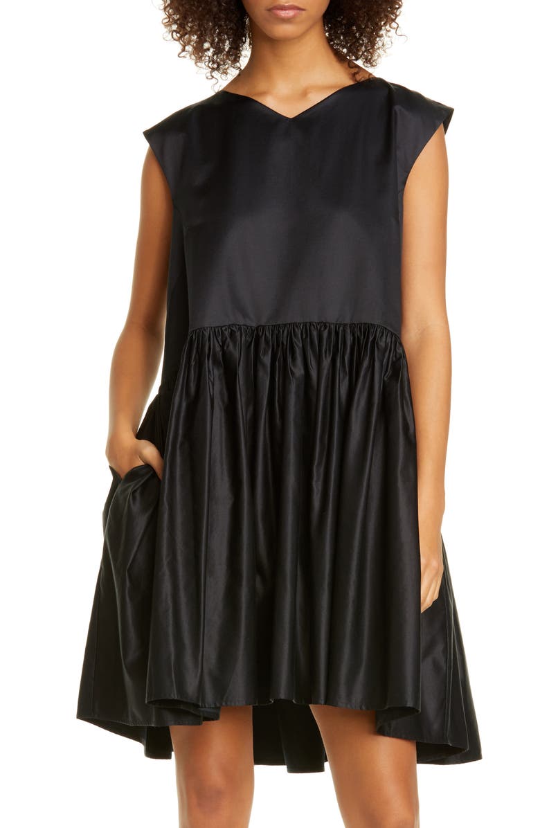 Merlette Estreta Cotton & Silk High/Low Dress, Alternate, color,